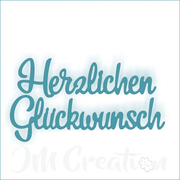 Stanzschablone - Herzlichen Glückwunsch